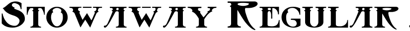 Stowaway Regular font