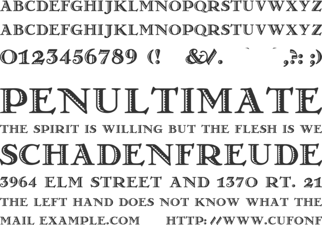 Matador font preview