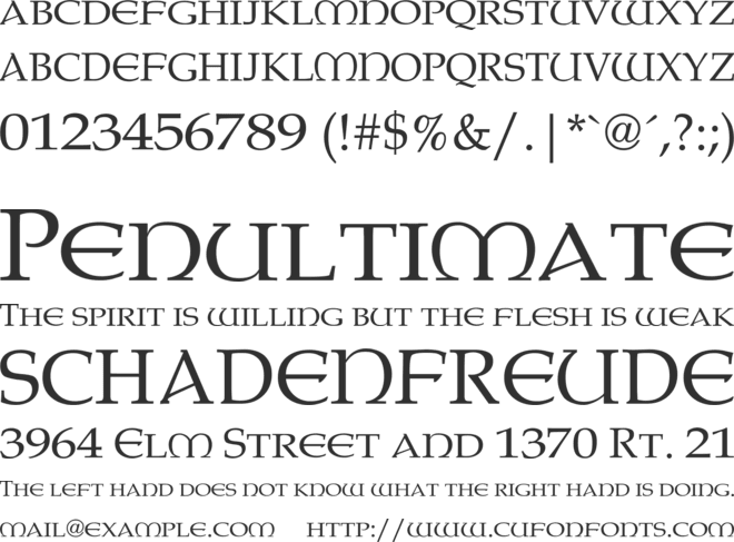 Paternoster AH font preview