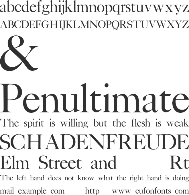 Patrician™ font preview