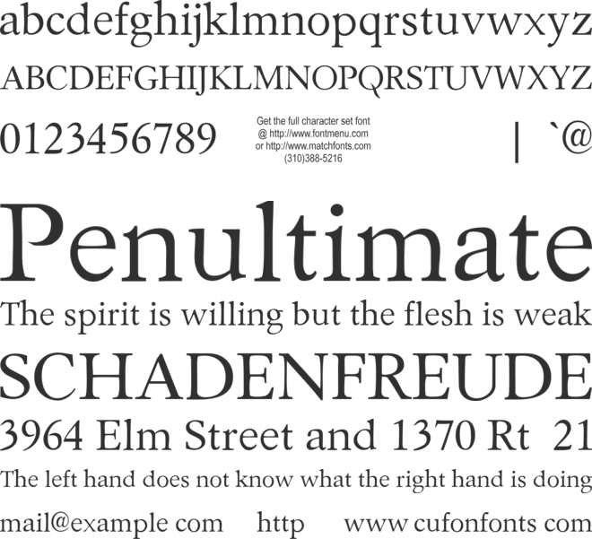 Parlante Tryout font preview