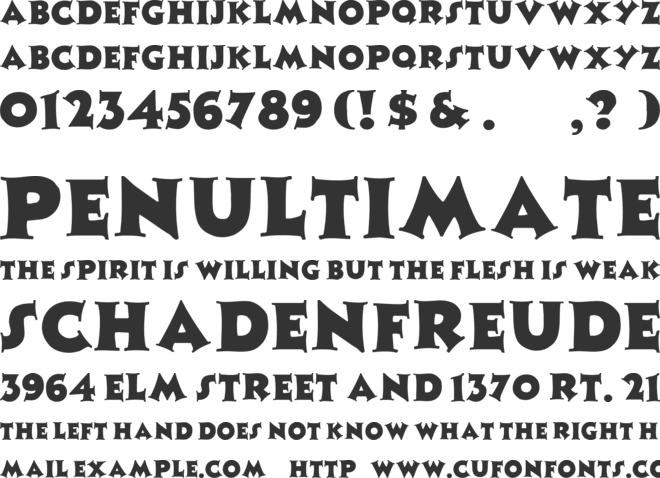 Zaleski font preview