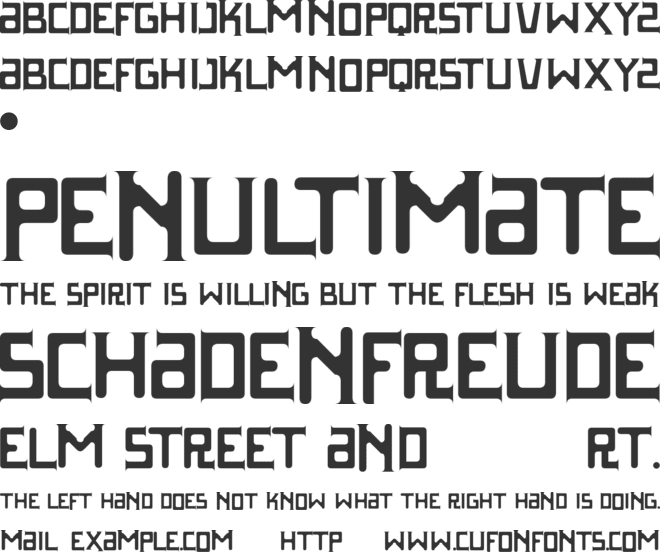 Parasight font preview