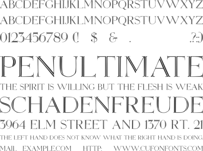 Elizabeth font preview