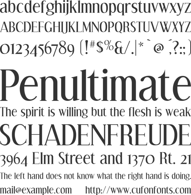 Effloresce font preview