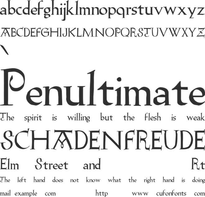 Rudolfo font preview