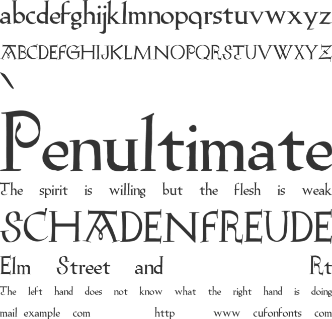 Rudolfo font preview