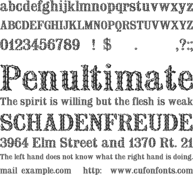 BARNACLE font preview