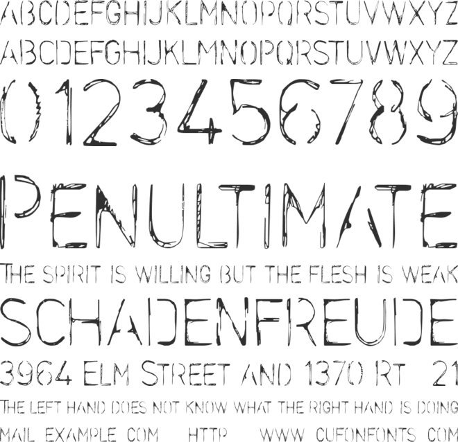 Stencilcase font preview
