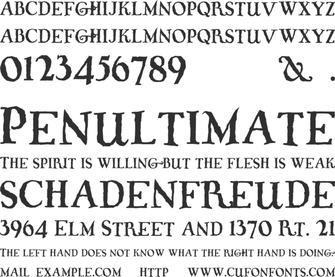 Whiffy font preview
