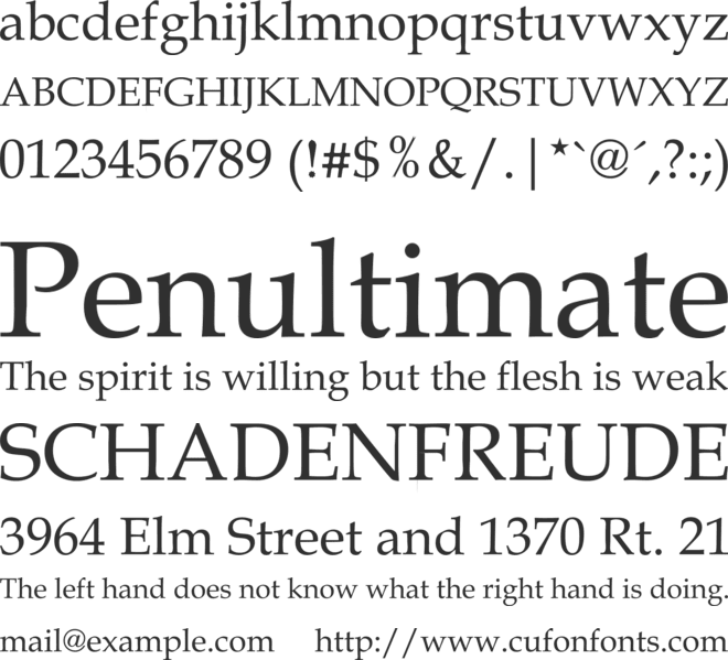 Gemerald font preview
