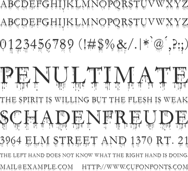 SF Gushing Meadow SC font preview