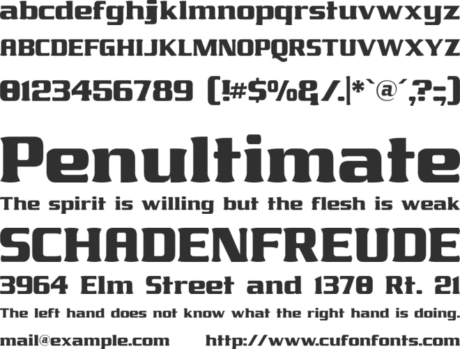 James Eight Eleven font preview