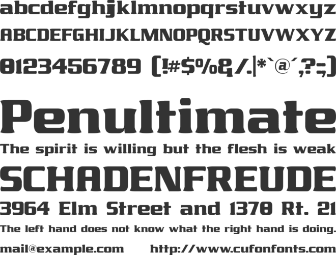 James Eight Eleven font preview