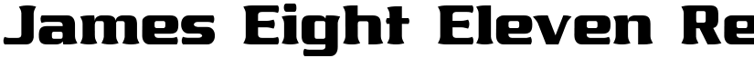James Eight Eleven Regular font