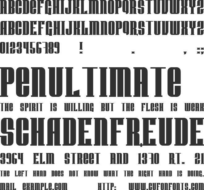 Donnie font preview