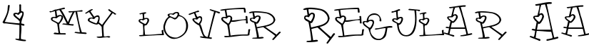 4 my lover Regular font