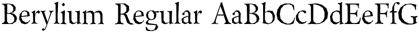 Berylium Regular font