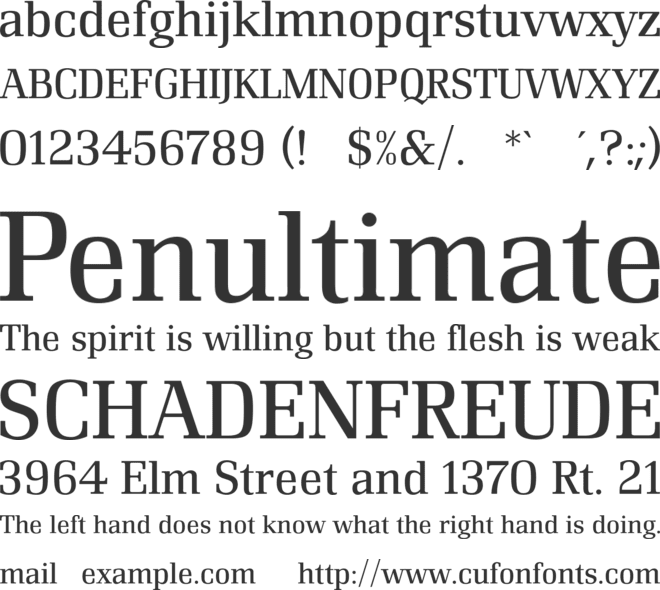 Renault MN font preview