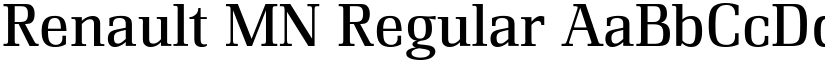 Renault MN Regular font
