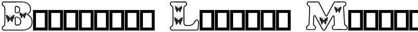 Butterfly Letters Medium font