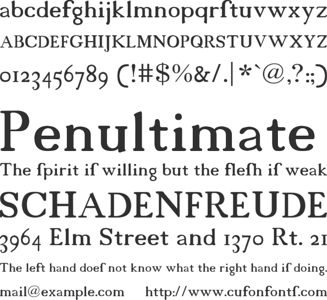 18thCentury font preview