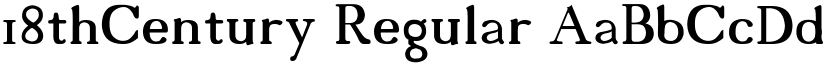 18thCentury Regular font