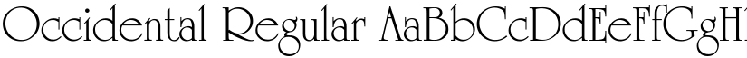 Occidental Regular font