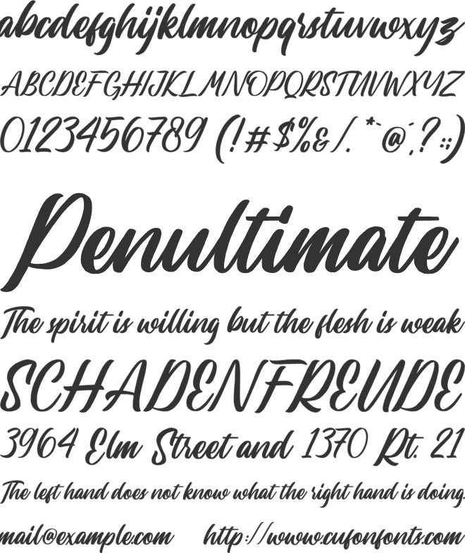 Lastwinter font preview
