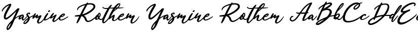 Yasmine Rothem Yasmine Rothem font