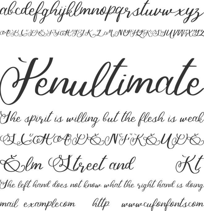 Bigbang font preview