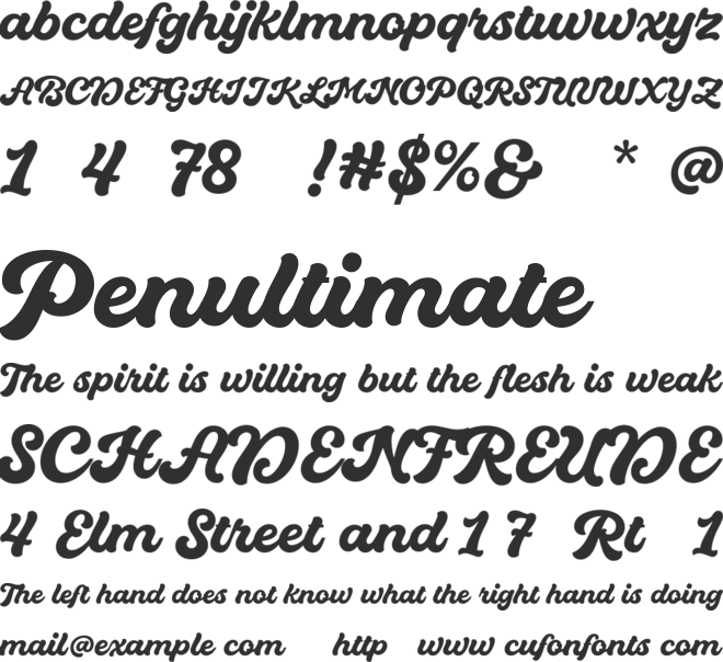 Quintal Script Personal Use font preview