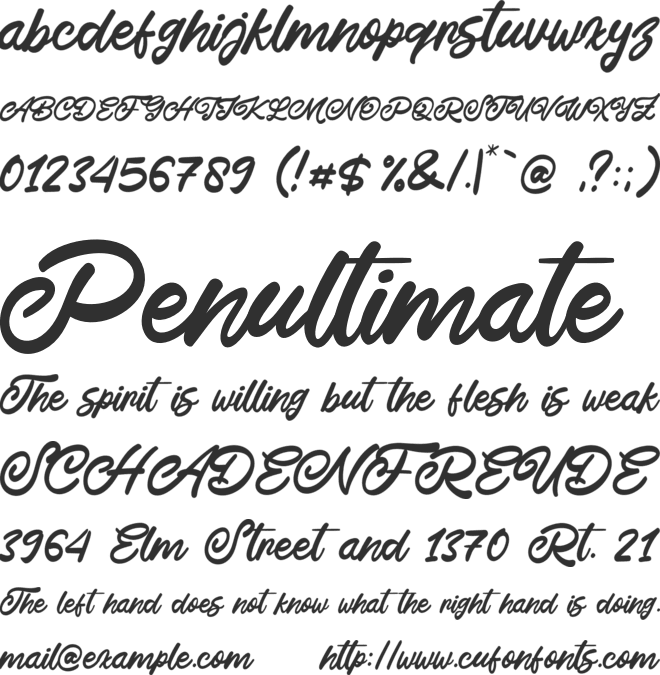 This July font preview