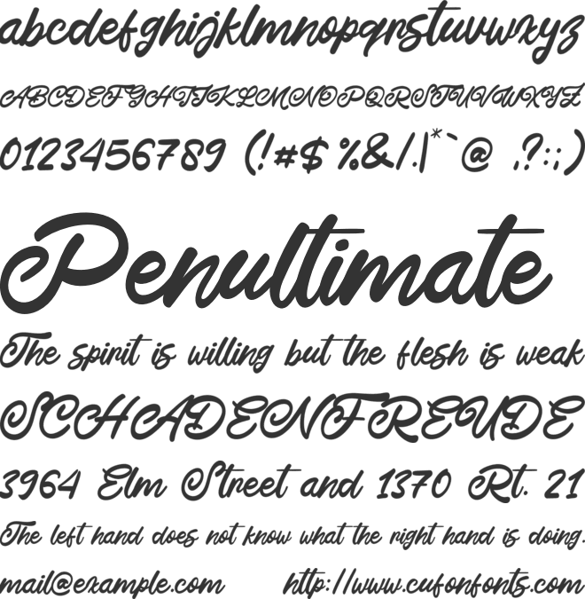 This July font preview