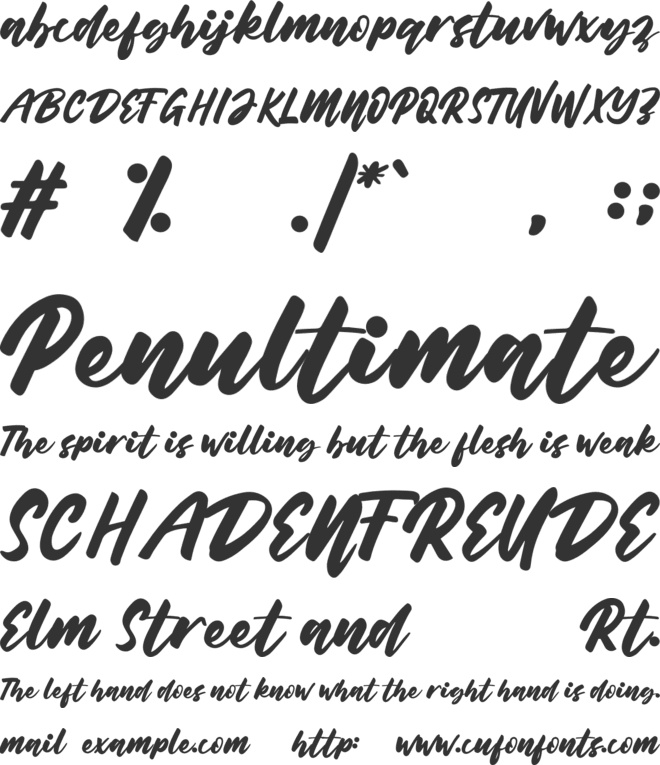 Belynda font preview