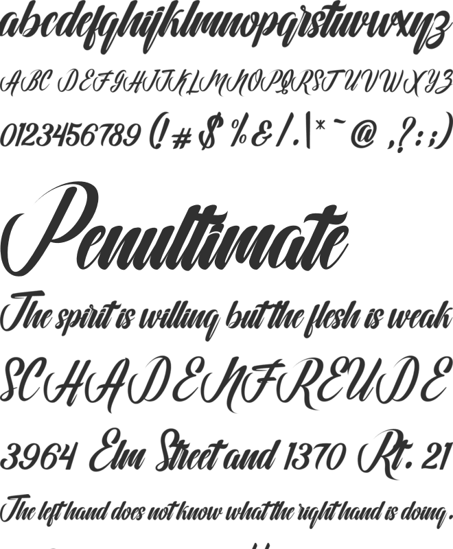 Hunting font preview