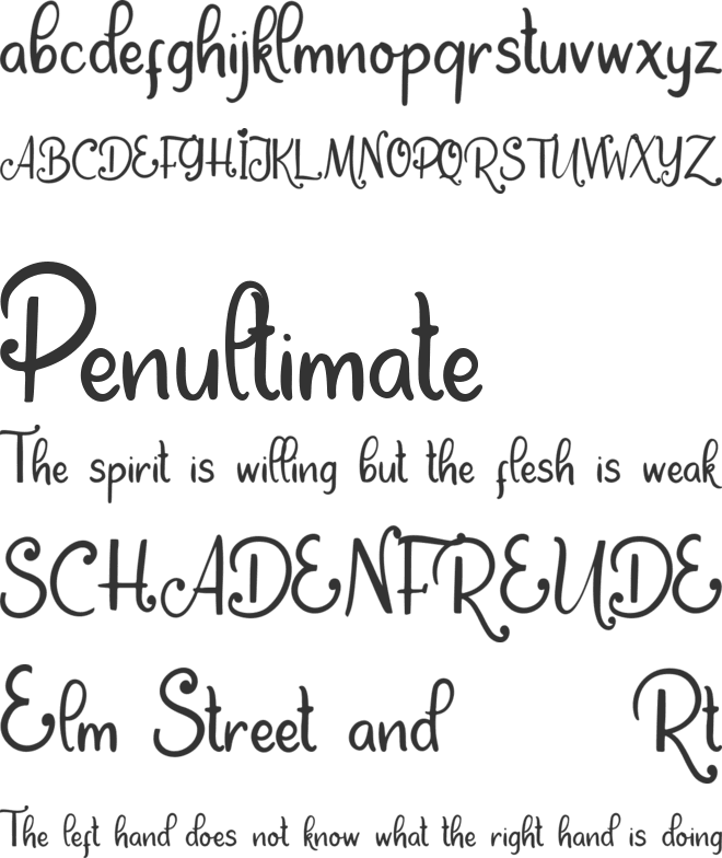 Dream Unicorn font preview