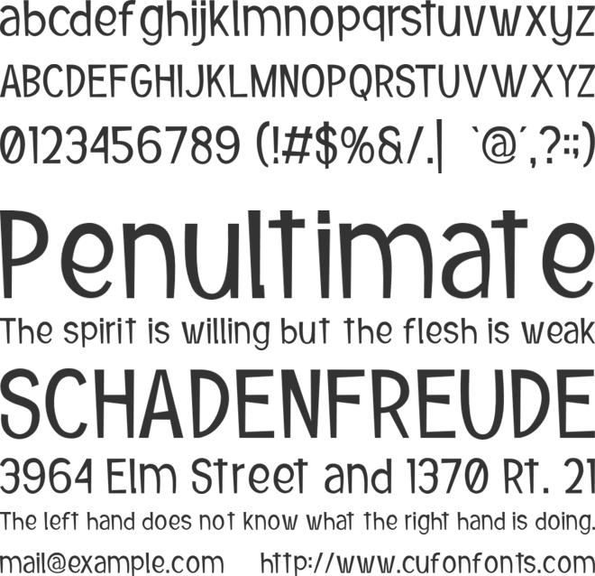 Gembrik font preview