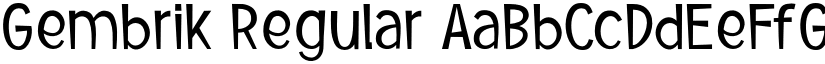 Gembrik Regular font
