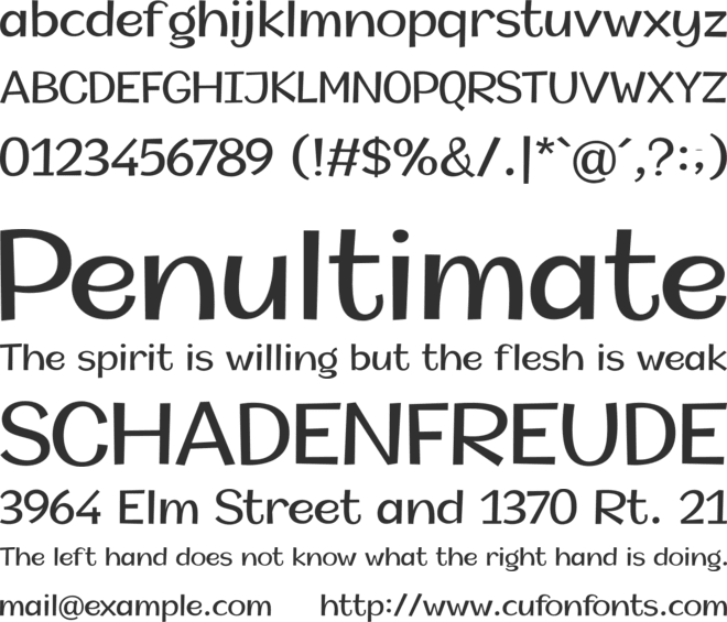 Champigna font preview