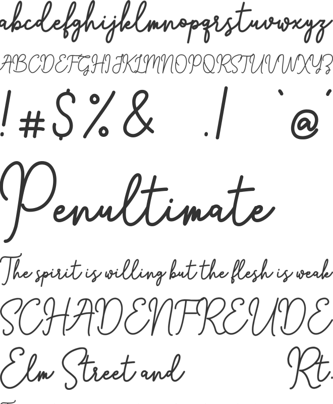 Blassville font preview