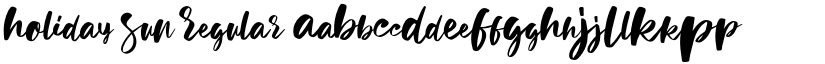 Holiday Sun Regular font
