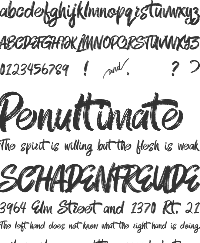 Mt. Blevas font preview