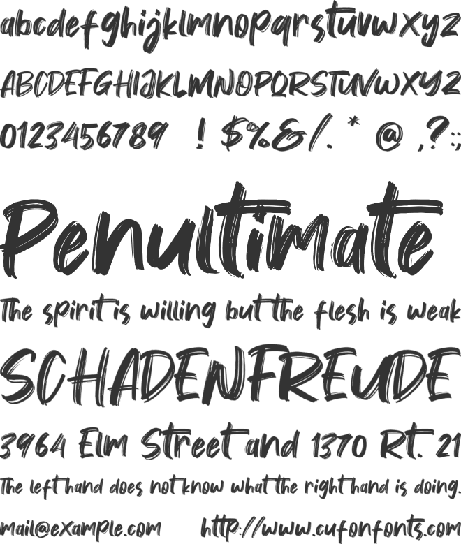 Vontens font preview