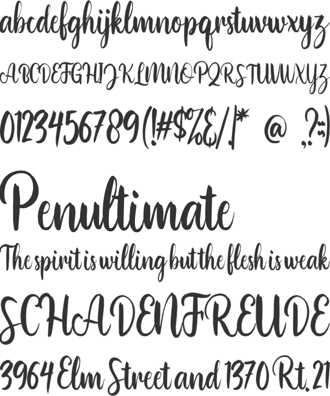 Bonillo font preview