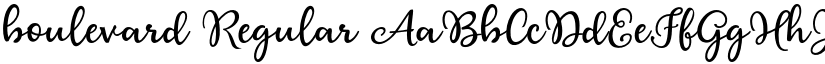boulevard Regular font