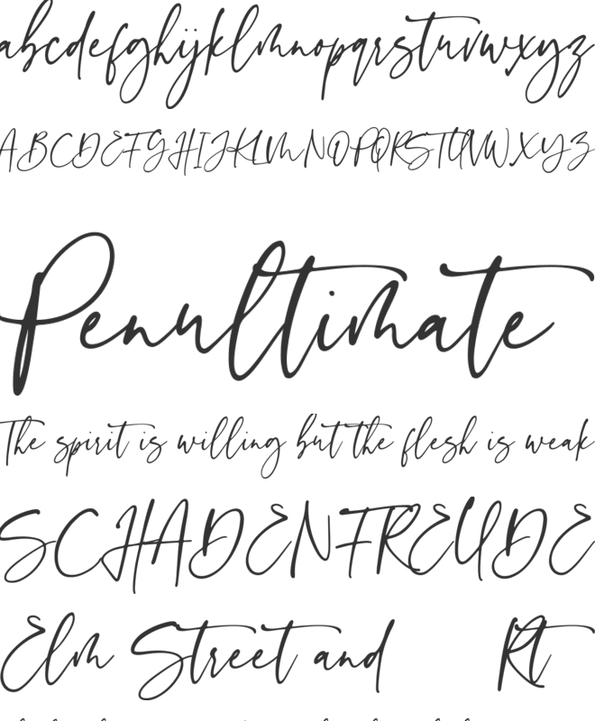 Sinthya font preview
