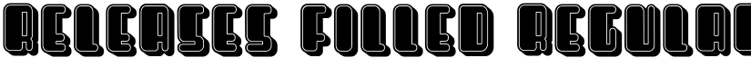 Releases Filled Regular font