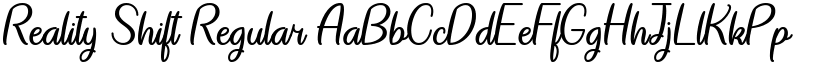 Reality Shift Regular font