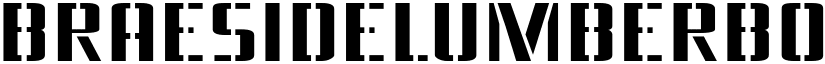 BraesideLumberboy-Regular font